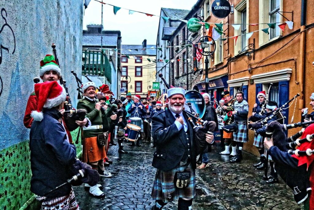 new ross christmas pipe band